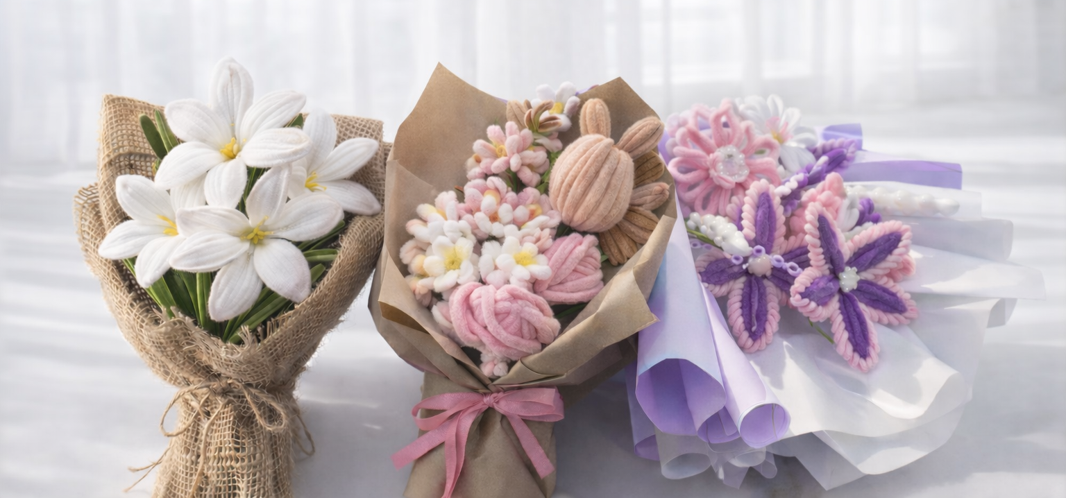 3 bouquets for the FAQS